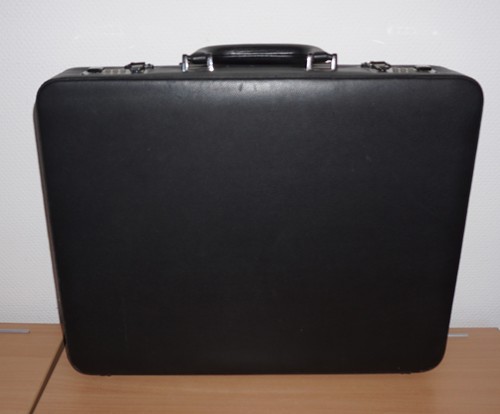 Leder aktenkoffer mit - leder,