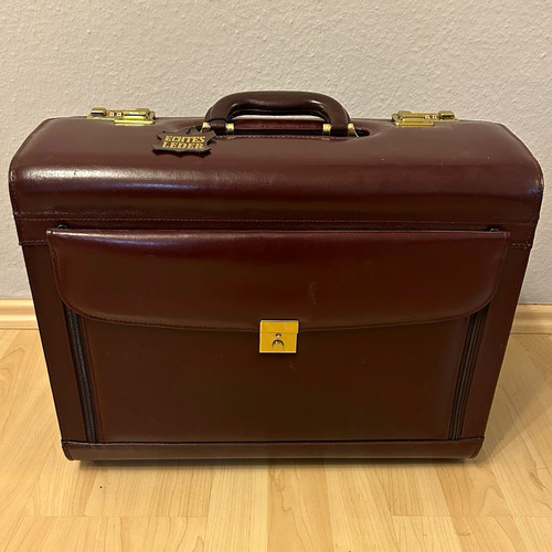 Aktenkoffer aus leder braun - leder,