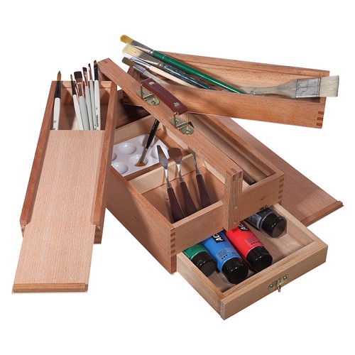 Malkoffer holz malkasten - malkoffer,